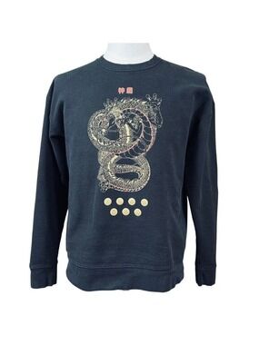 Boxlunch Dragonball Z Men's Black Summon Sherron Crewneck Sweatshirt Size M